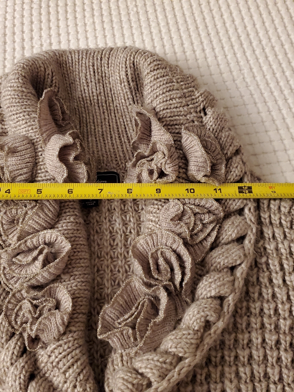 Dress Barn Taupe Knit Long Sleeve Cardigan Dress S - Picture 14 of 16